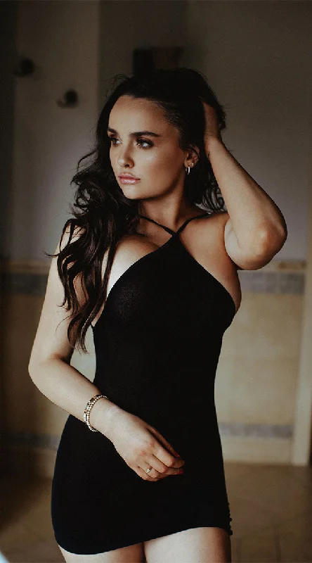 Reduced Prices high-waisted dressBlack VIP Mini Dress