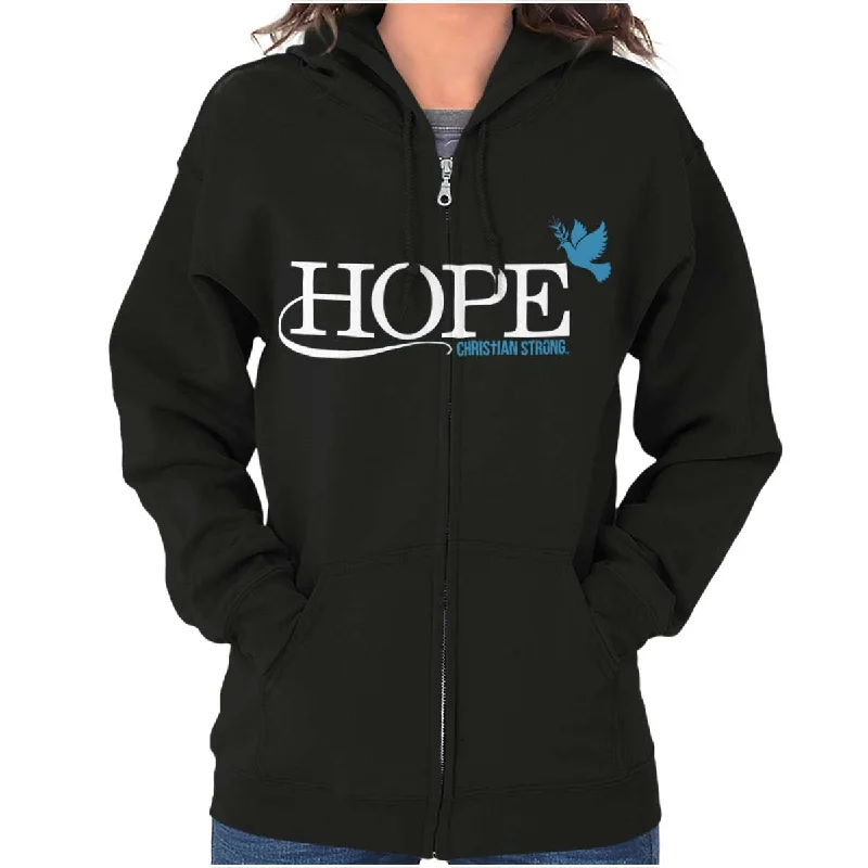 Inventory Reduction sporty hooded sweatshirtHope Dove Zip Hoodie