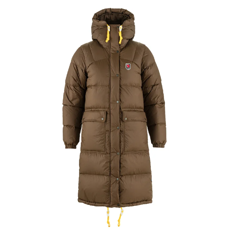 Bargain Blast Fjallraven Womens Expedition Long Down Parka Dark Oak