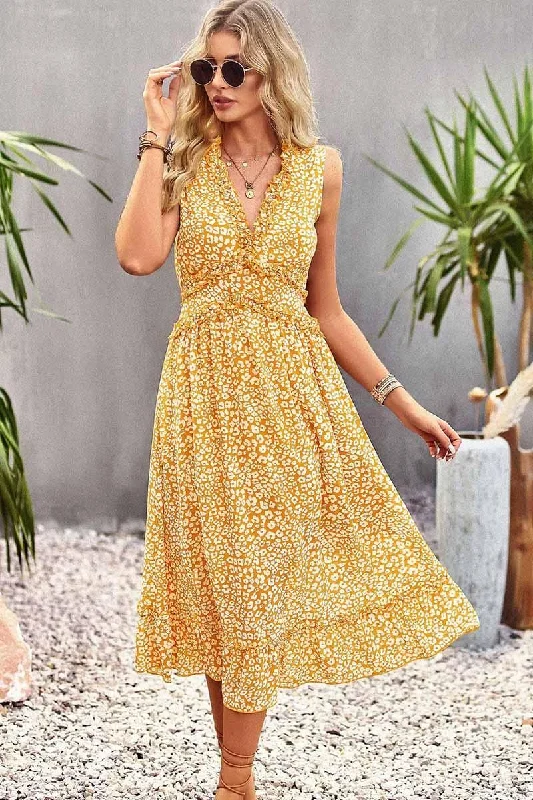 New Markdowns one-shoulder dressSLEEVELESS LACED V NECK CASUAL DRESS
