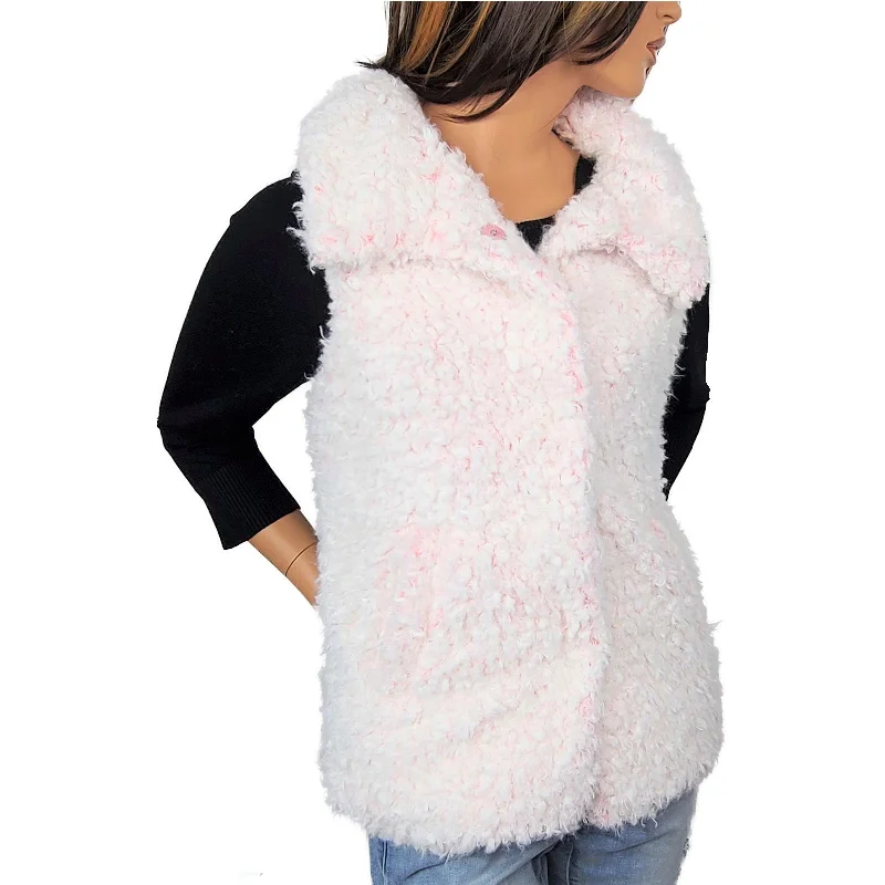Members Only Dylan Shaggy Lux Pile Collared Vest