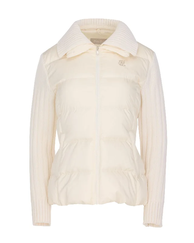 Bonus Savings Knitted puffer Jacket - Cream