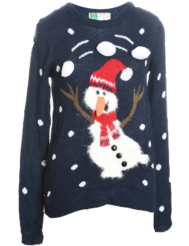 Sneak Peek Sale Snowman Christmas Jumper - M
