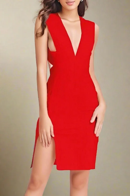 party-ready dressPia Bandage Dress - Lipstick Red