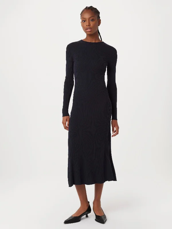 Deep Discounts shift dressThe Ribbed Maxi Dress in Space Blue