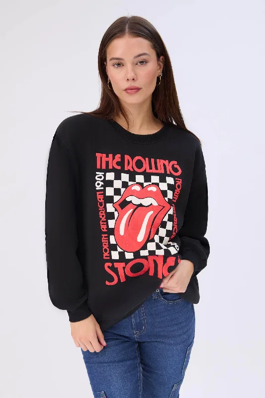 Today’s Deal warm hooded sweatshirtThe Rolling Stones Graphic Crew Neck Sweatshirt