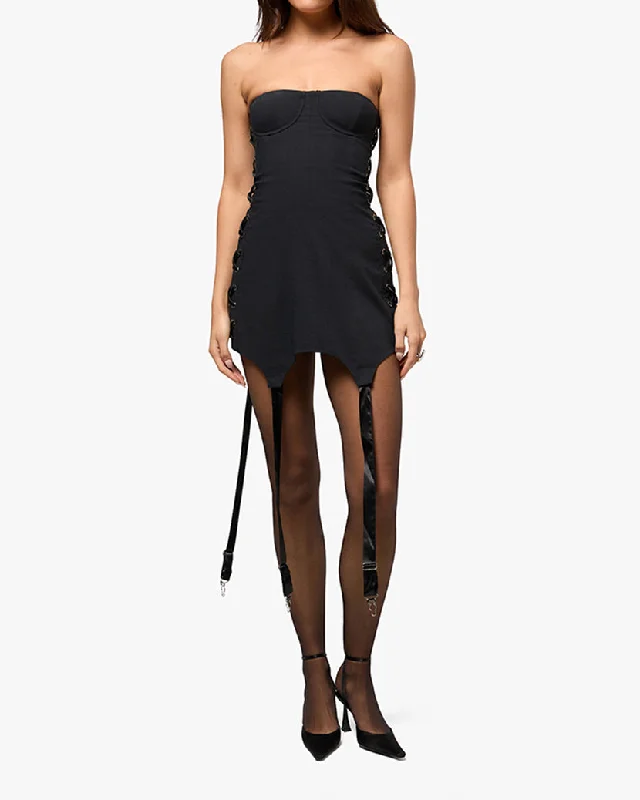 Crazy Savings one-shoulder dressCorset Garter Mini Dress
