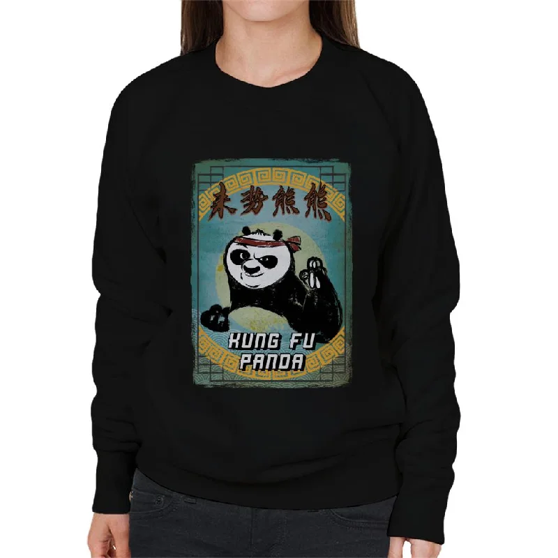 fashion gym hoodieKung Fu Panda Po Kanji Crayon Women's Sweatshirt