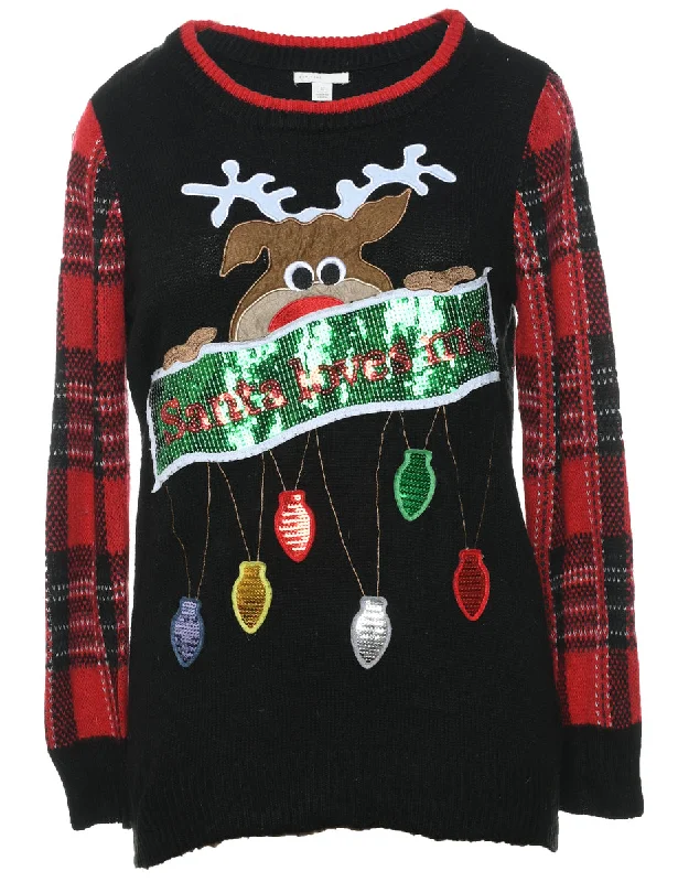 stylish lightweight coatReindeer Christmas Jumper - S