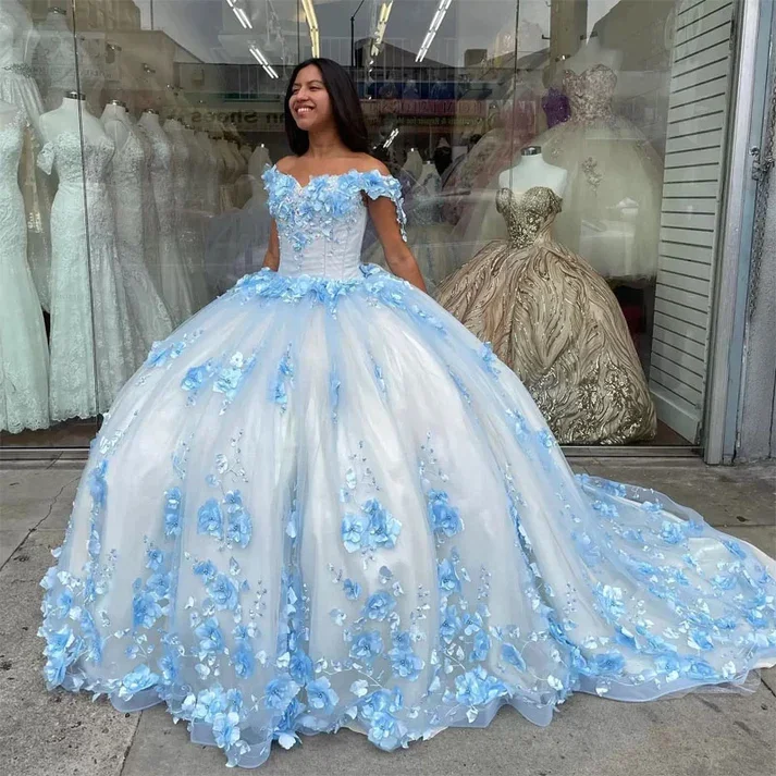 Savings Event stylish dressSky Blue Quinceanera Dresses Princess 3D Rose Floral Party Birthday Dress Beaded Sweet 16 Prom Dress, DP2400 Savings Event stylish dressSky Blue Quinceanera Dresses Princess 3D Rose Floral Party Birthday Dress Beaded Sweet 16 Prom Dress, DP2400