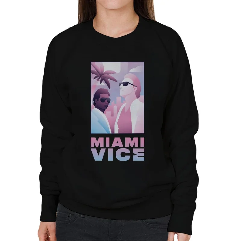 fashion gym hoodieMiami Vice Sonny And Rico Airbrush Inspired Women's Sweatshirt