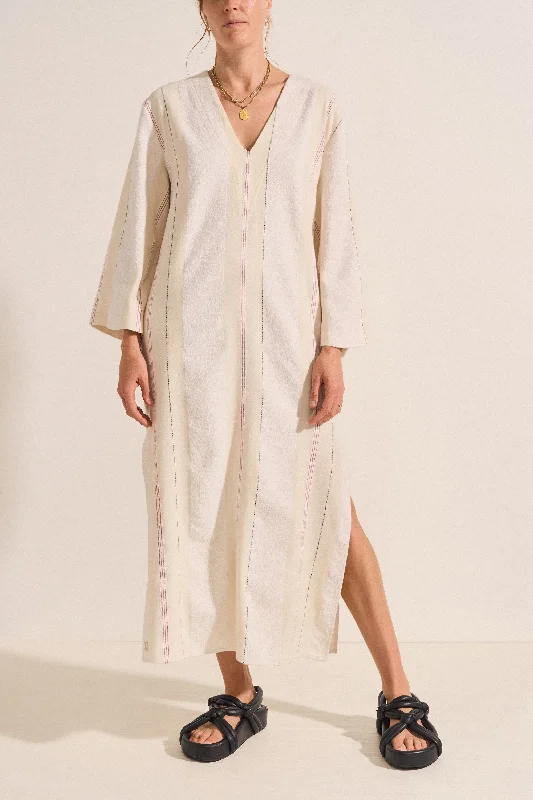 YEAR-End Sale knit dressAgave Cream Boucle Stripe Caftan