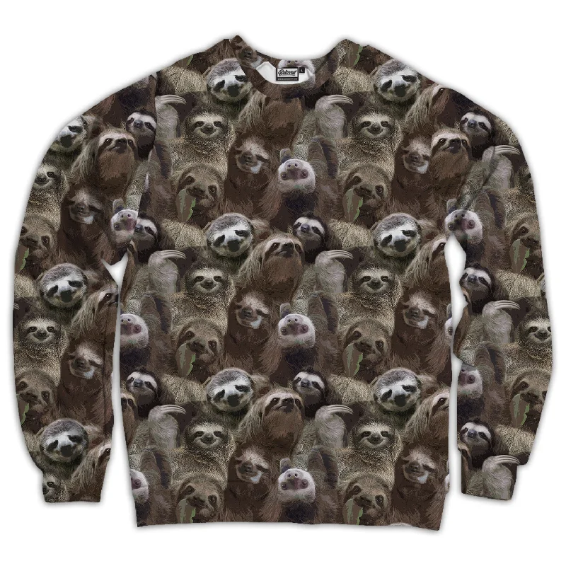 Overstock cozy workout hoodieSloth Pattern Unisex Sweatshirt