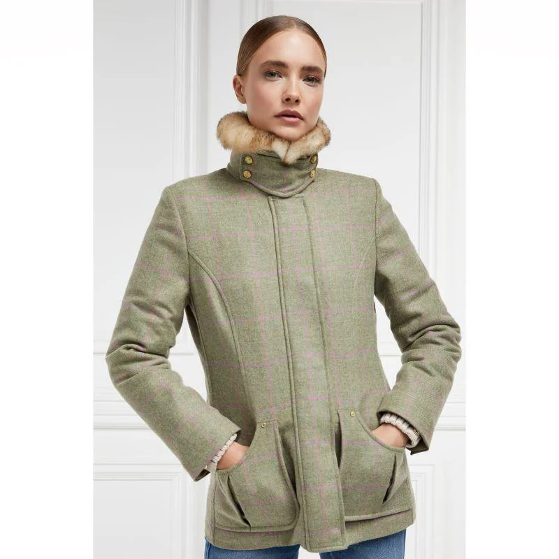 Exclusive Savings Holland Cooper Country Classic Ladies Tweed Jacket with Faux Fur Collar - Chartwell Check Exclusive Savings Holland Cooper Country Classic Ladies Tweed Jacket with Faux Fur Collar - Chartwell Check