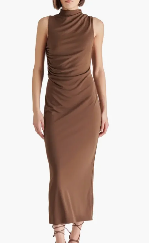 Super Sale luxury dressBrown Midi Dress by Steve Madden