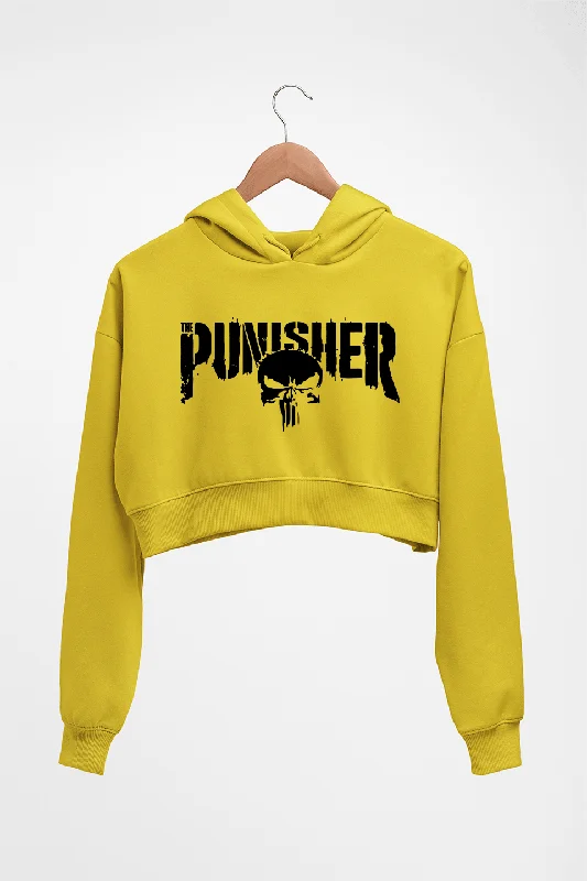New Markdowns zippered hoodiePunisher Crop HOODIE FOR WOMEN