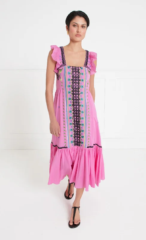 Stock Clearance Florentine Dress - Rose Pink