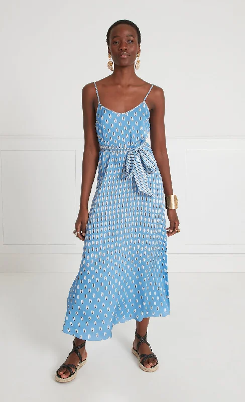 Lowest Prices Cowrie Print Slip Dress - Cornflower