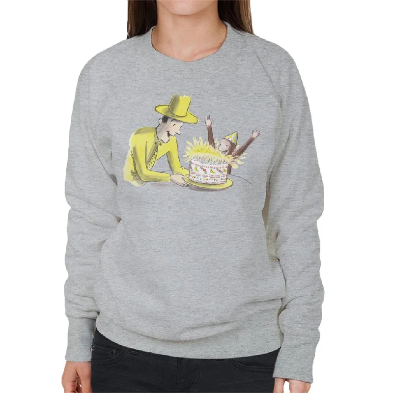 Today's Special high-end athletic hoodieCurious George Birthday Cake Women's Sweatshirt