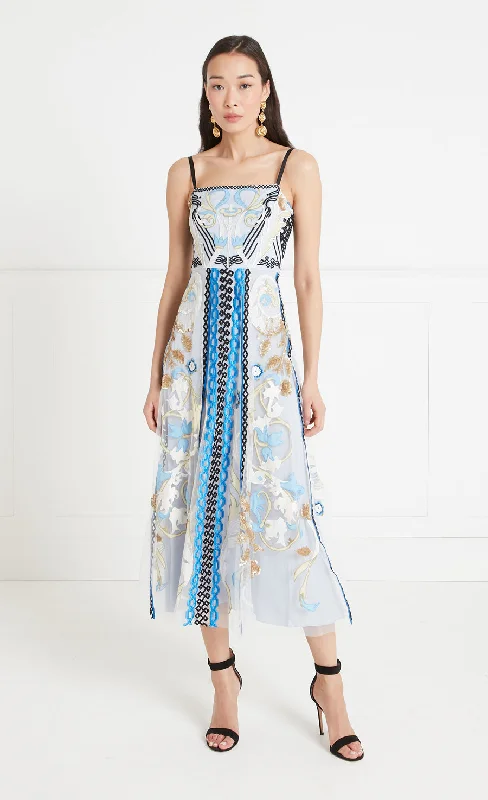 Overstock Alessia Strappy Dress - Halogen Blue