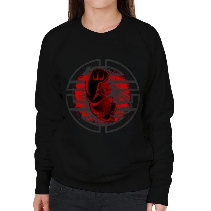 modern athletic hoodieKung Fu Panda Po Red Punch Women's Sweatshirt