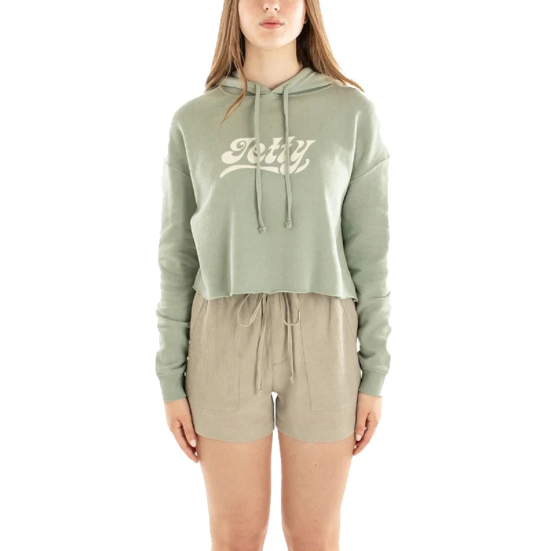 casual zip-up sweatshirtJetty Seaspray Cropped Women's L/S Hoodie - Green