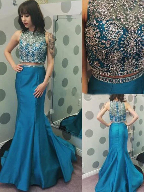 While Supplies Last sexy prom dresses Trumpet Mermaid Scoop Floor-length Taffeta Prom Dress Evening Dress MK036