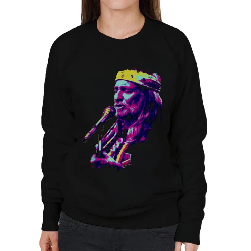 Huge Savings workout style hoodieTV Times Willie Nelson Live Paint Splatter Pop Art Stylised Women's Sweatshirt Huge Savings workout style hoodieTV Times Willie Nelson Live Paint Splatter Pop Art Stylised Women's Sweatshirt
