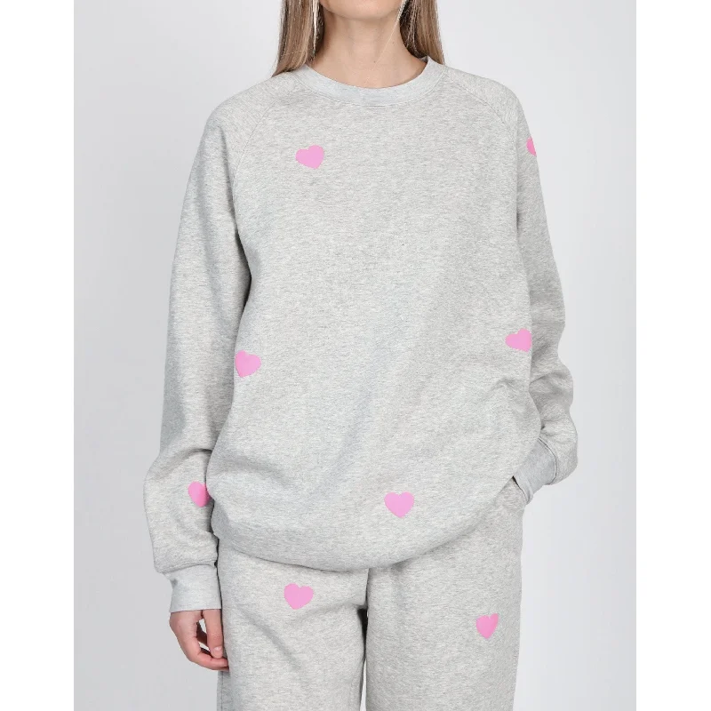 Shop and Save slim fit workout hoodieBrunette the Label All Over Puff Heart Big Sister Crew Shop and Save slim fit workout hoodieBrunette the Label All Over Puff Heart Big Sister Crew