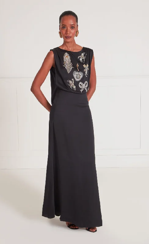 Time-Limited Offer Adalina Gown - Black