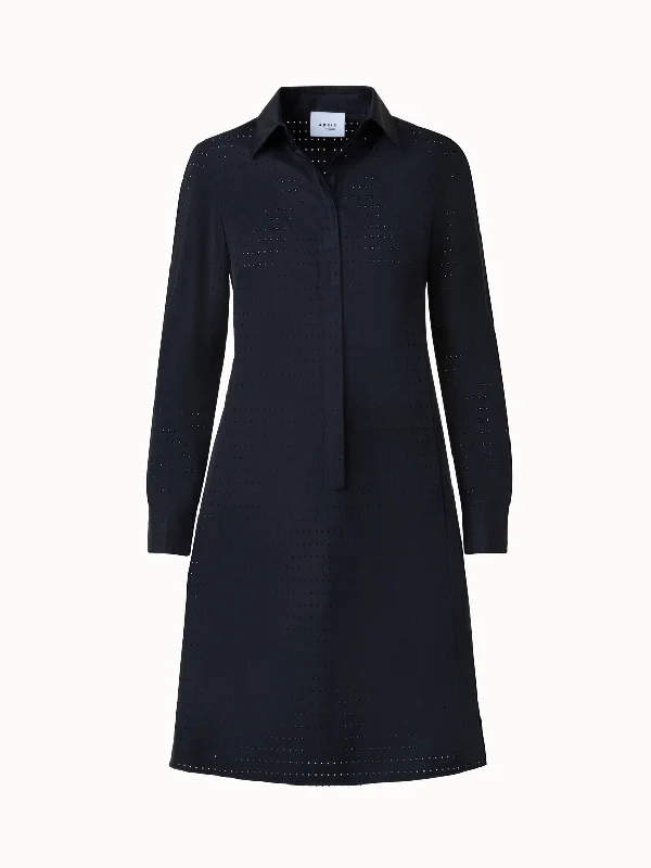 Fantastic Deals flowy evening dressPerforated Pin Dot Cotton Poplin Dress