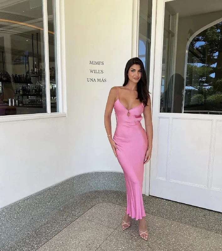 Grand Opening Sale pleated dressPink Spaghetti Straps Mermaid Charming Party Dress, DP2271 Grand Opening Sale pleated dressPink Spaghetti Straps Mermaid Charming Party Dress, DP2271