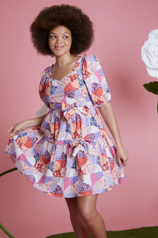 Super Savings Florence Patchwork Print Dress - Curve
