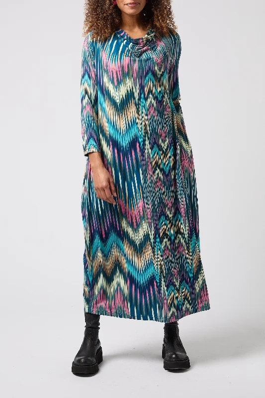 New Markdowns fitted cocktail dressIkat Dress - Blue