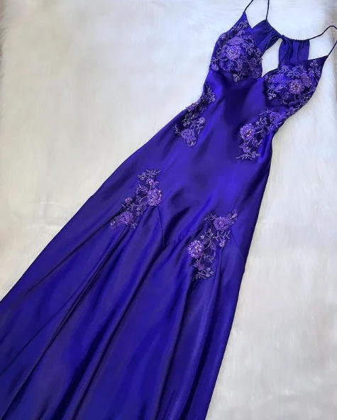 Crazy Deals casual slip dressBright Purple V Neck Beading Mermaid Vintage Evening Dress, DP2288 Crazy Deals casual slip dressBright Purple V Neck Beading Mermaid Vintage Evening Dress, DP2288