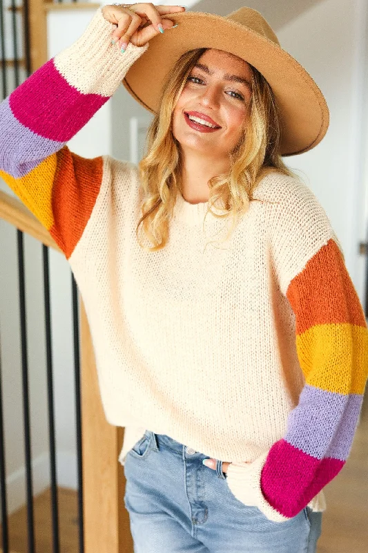 Hurry In PLUS BUBBLE LONG SLEEVE OVERSIZED PULLOVER SWEATER
