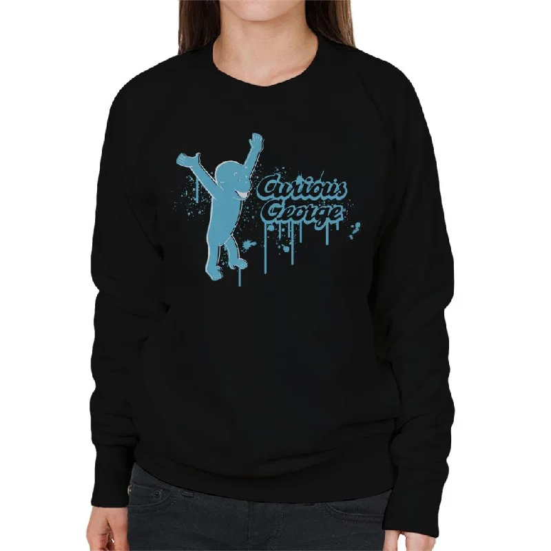 TIME-Limited Offer sporty casual hoodieCurious George Paint Drip Logo Women's Sweatshirt TIME-Limited Offer sporty casual hoodieCurious George Paint Drip Logo Women's Sweatshirt