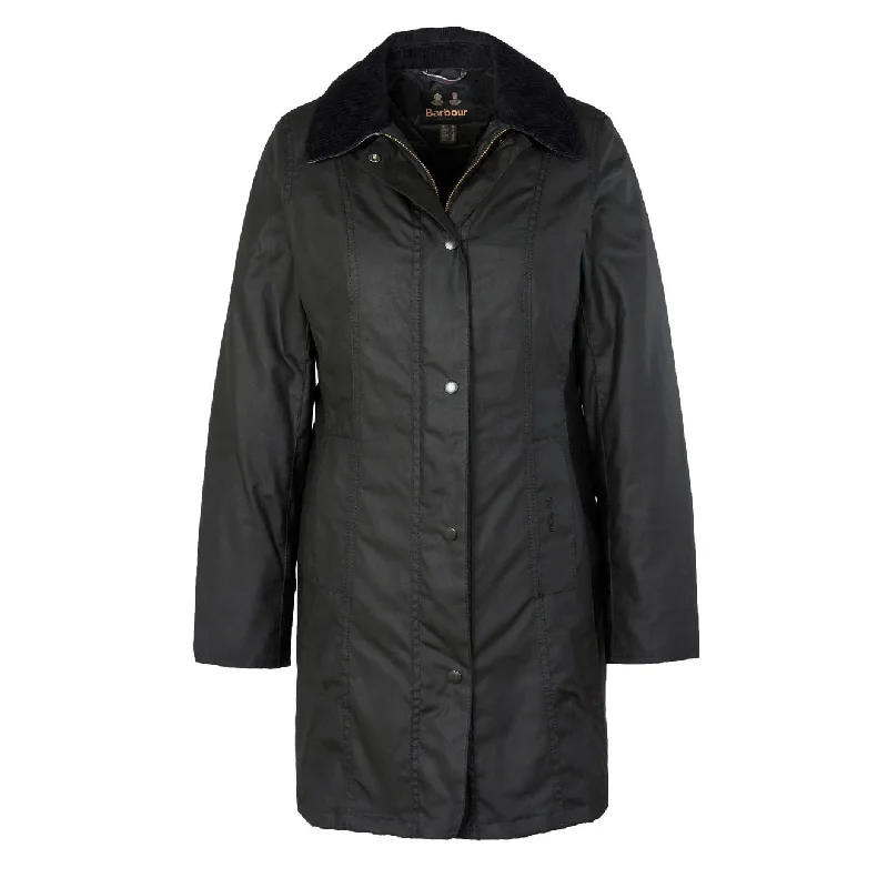 Final Sale Barbour Womens Belsay Wax Jacket Black