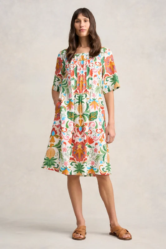 Unmissable Offer casual summer dressLinen Blend Pleat Front Dress