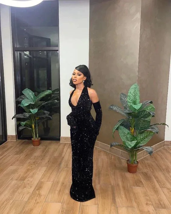 Mega Sale long-sleeve floral dressMermaid Sequin Black Floor Length Black Girl Prom Dresses, DP2369 Mega Sale long-sleeve floral dressMermaid Sequin Black Floor Length Black Girl Prom Dresses, DP2369