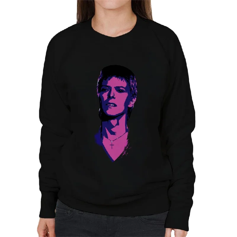 Best Bargains premium gym hoodieTV Times Pop Star David Bowie Portrait 1977 Pop Art Stylised Women's Sweatshirt Best Bargains premium gym hoodieTV Times Pop Star David Bowie Portrait 1977 Pop Art Stylised Women's Sweatshirt