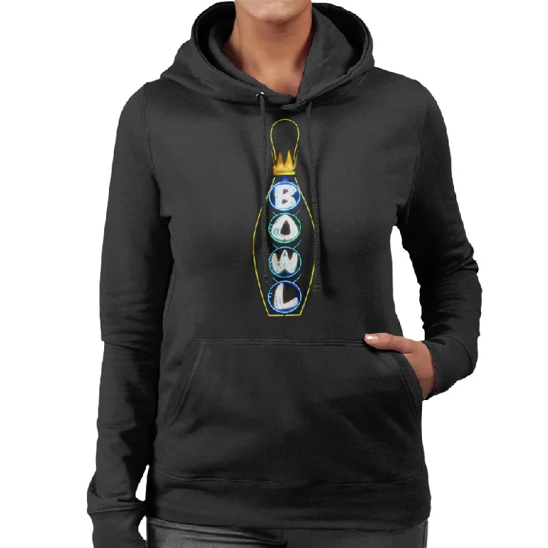 Weekend Deal luxe hoodieThe Big Lebowski Bowl Neon Pin Women's Hooded Sweatshirt