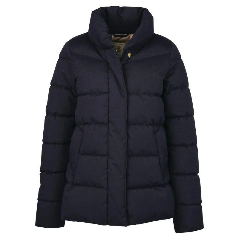 classic zip-up coatBarbour Cecilia Ladies Quilted Jacket - Midnight/Rosewood