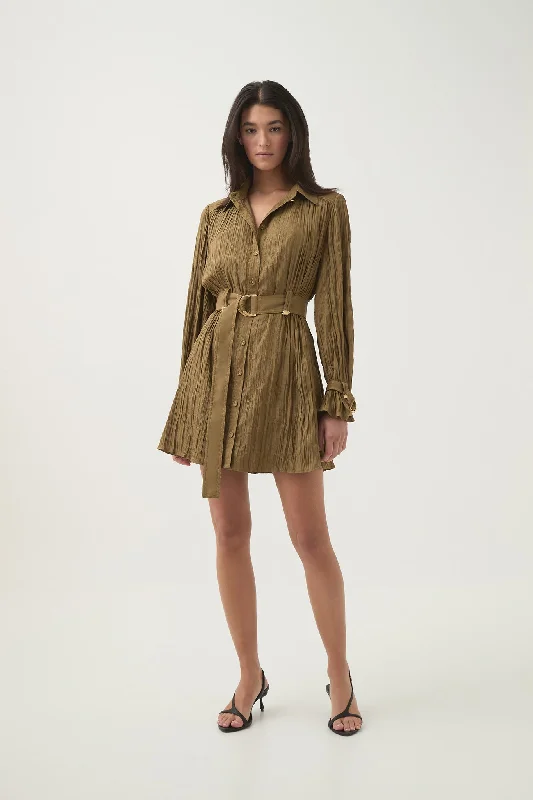 Members Only flowy evening dressBays Crushed Pleat Mini Dress