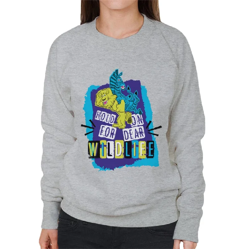 cozy workout hoodieMadagascar Hold On For Dear Wildlife Women's Sweatshirt