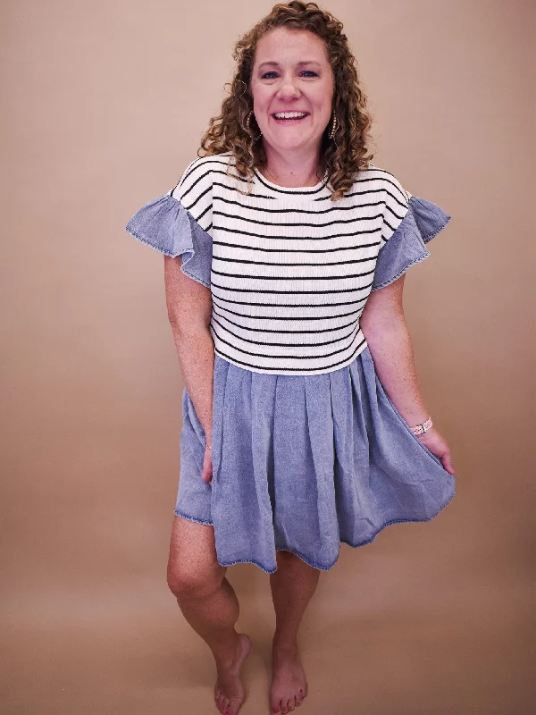 Steals and Deals Never Left Me Contrast Dress