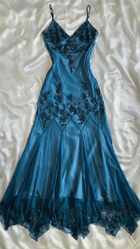 Major Savings spaghetti strap dressV Neck Spaghetti Straps Beading Embroidery Vintage Party Dress, DP2282 Major Savings spaghetti strap dressV Neck Spaghetti Straps Beading Embroidery Vintage Party Dress, DP2282