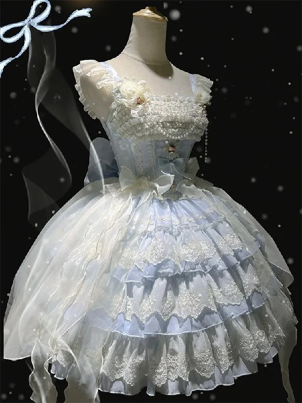 fitted bodycon dressZhiJinYuan~Tears of the Rose~Sweet Lolita JSK Mini Lolita Ballet Short Dress