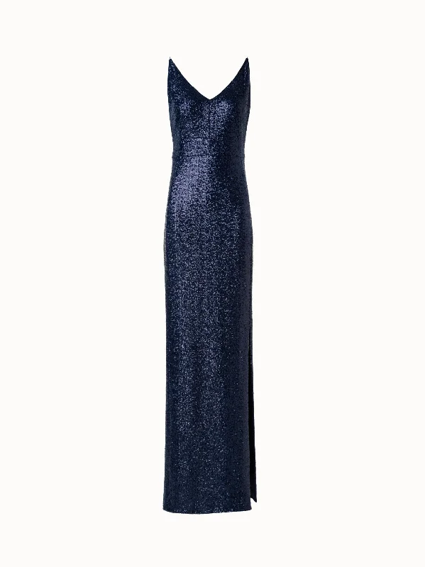 Online Specials shift dressJersey Sequins V-Neck Gown