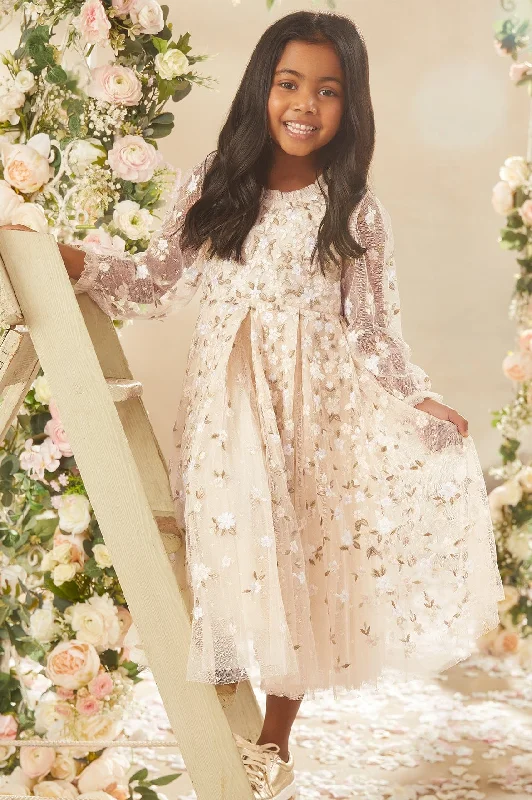 Exclusive Savings Camellia Ditsy Long Sleeve Kids Dress